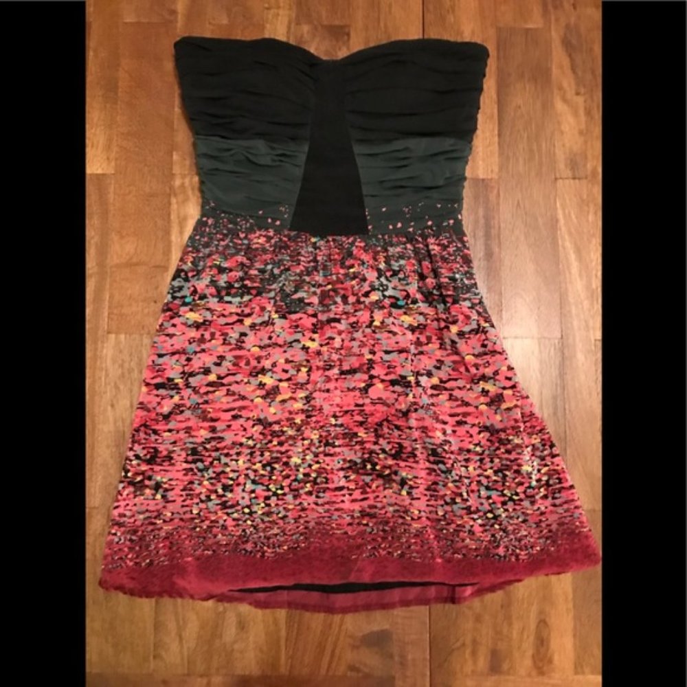 Charlie Jade Strapless Silk Dress